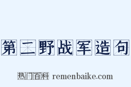 第二野战军造句是什么意思的图片